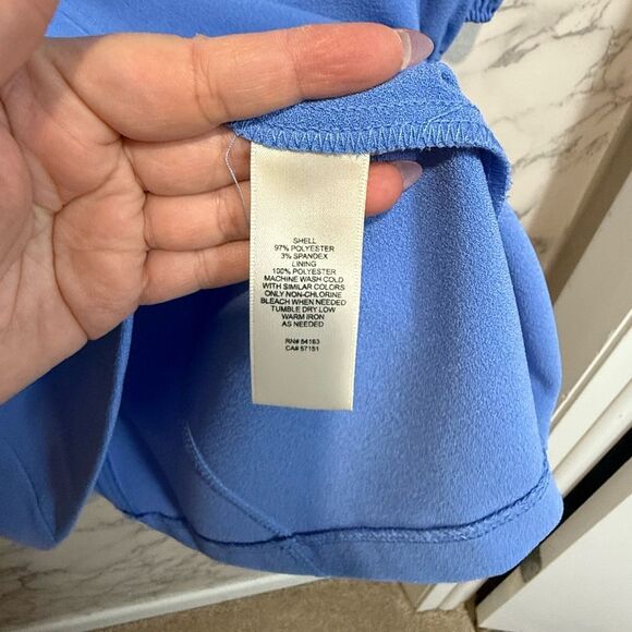 NEW Eliza J Seamed Long Sleeve Dress in Periwinkle Size 12 - Picture 6 of 10